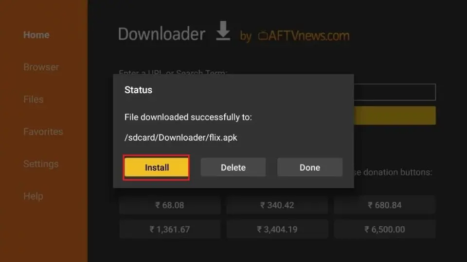 Install Flix IPTV Player on Firestick