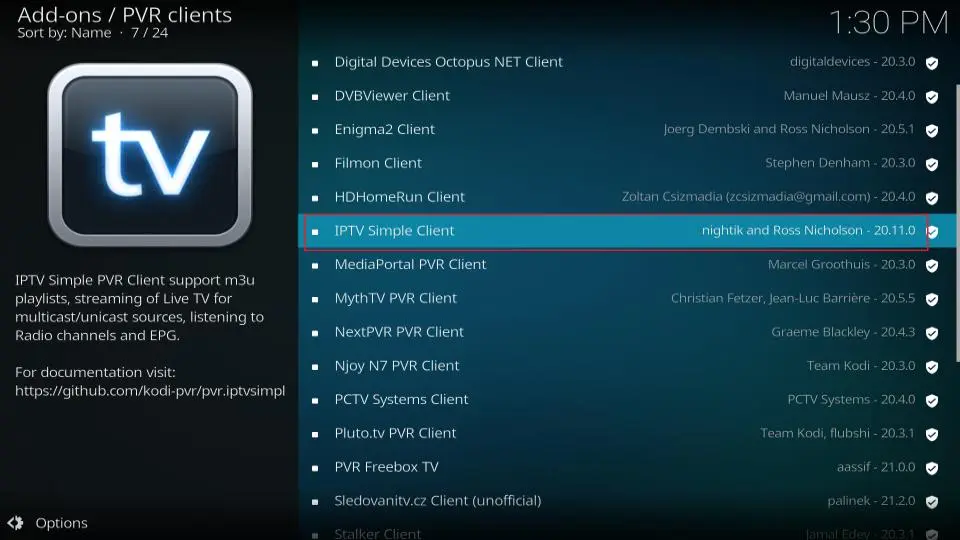 IPTV on Kodi